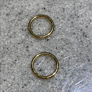 Pair of Maria Tash 6.5mm Gold Huggies